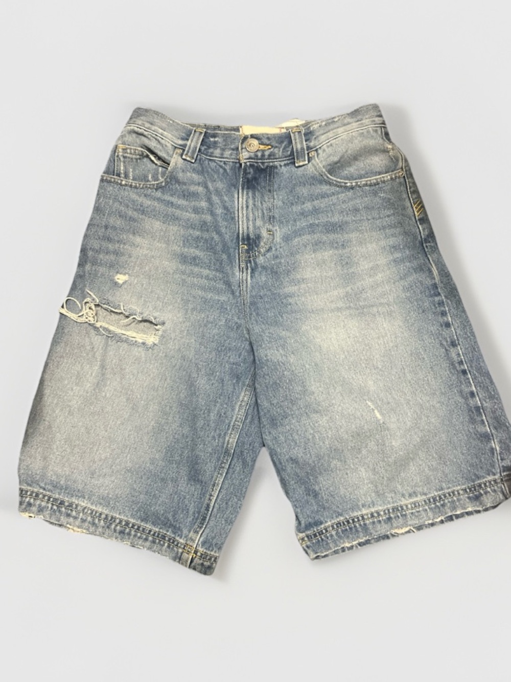 Urban Outfitters Men's Distressed Denim Shorts Jorts Classic Blue Jean BDG 28